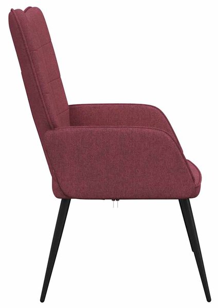 Relaxační židle vínová textil 327949