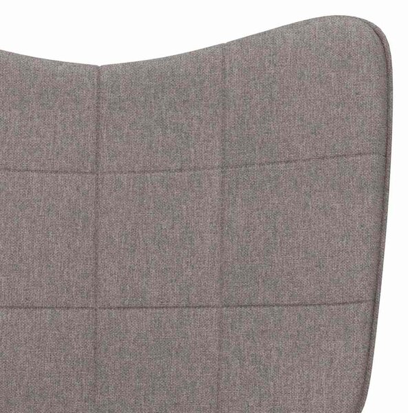 Houpací křeslo se stoličkou taupe textil 328027