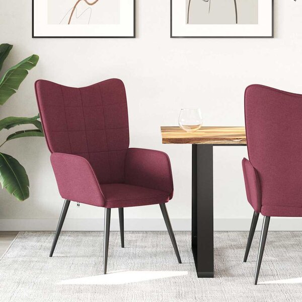 Relaxační židle vínová textil 327949