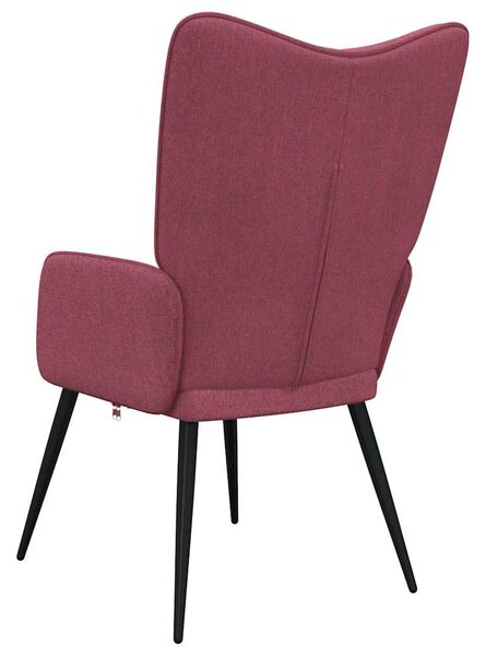 Relaxační židle vínová textil 327949