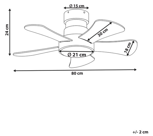 Stropní ventilátor se světlem BIVENS s dálkovým ovládáním LED Světle béžová