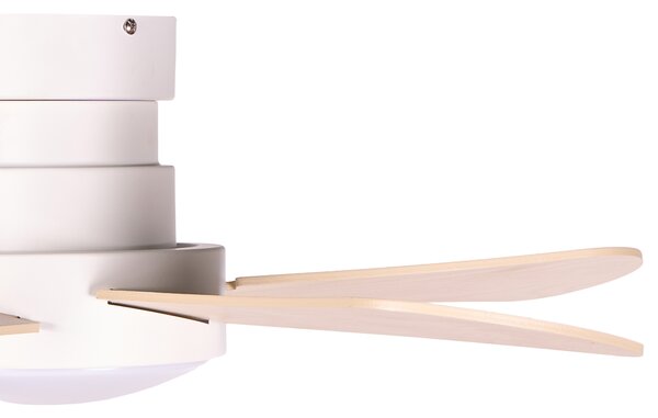 Stropní ventilátor se světlem BIVENS s dálkovým ovládáním LED Světle béžová