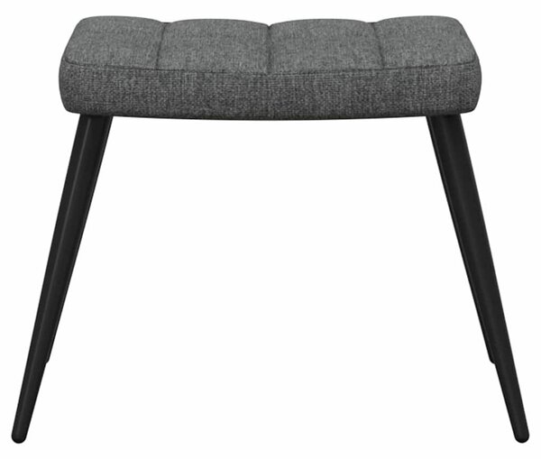Relaxační židle se stoličkou tmavě šedá textil 327953