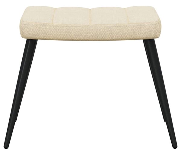Relaxační židle se stoličkou krémová textil 327954