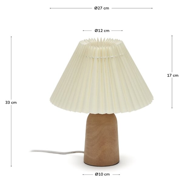 Béžová bavlněná stolní lampa Kave Home Benicarlo
