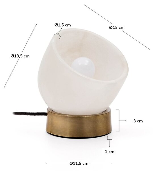 Bílá stolní lampa Kave Home Shenli