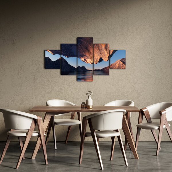 Obraz - 3D útesy (125x70 cm)