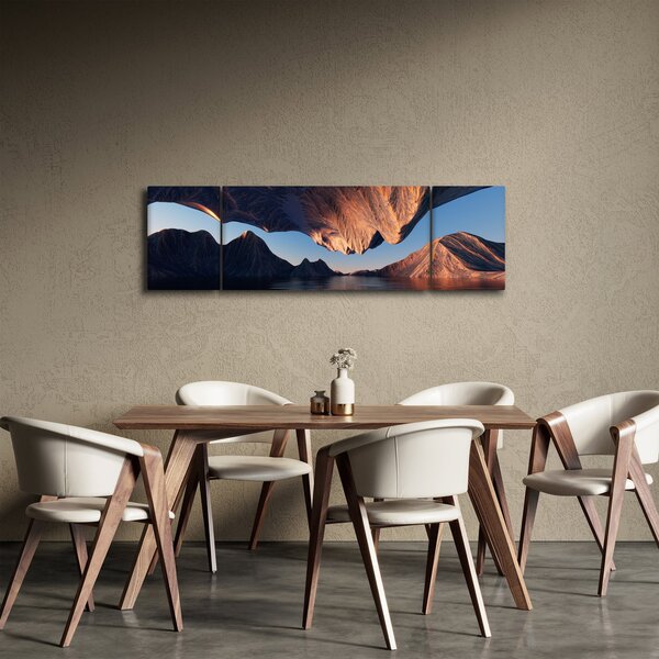 Obraz - 3D útesy (170x50 cm)