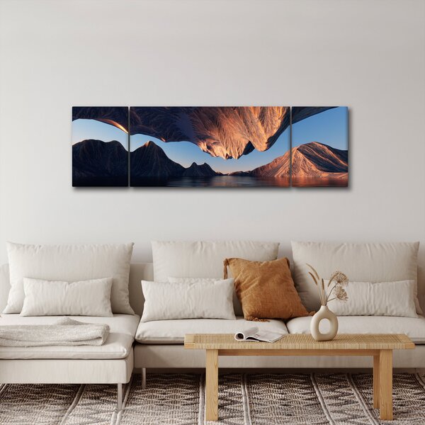 Obraz - 3D útesy (170x50 cm)