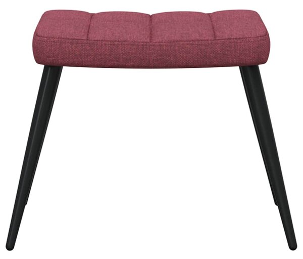 Relaxační židle se stoličkou vínová textil 327960