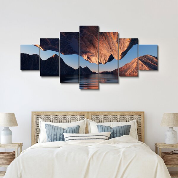 Obraz - 3D útesy (210x100 cm)