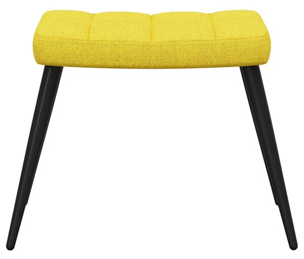 Relaxační židle se stoličkou hořčicová textil 327959