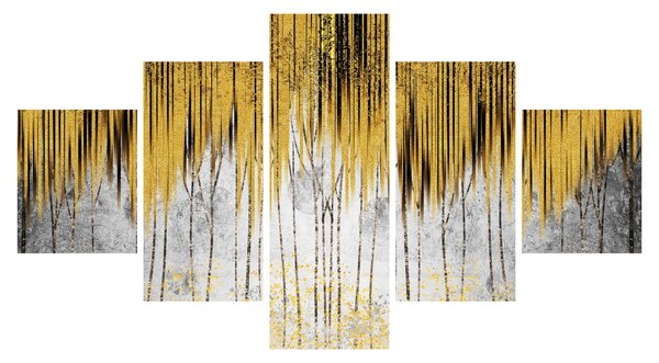 Obraz - Zlaté čáry (125x70 cm)