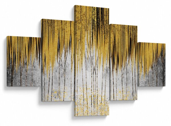 Obraz - Zlaté čáry (125x70 cm)