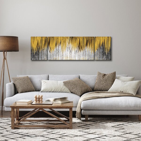 Obraz - Zlaté čáry (170x50 cm)