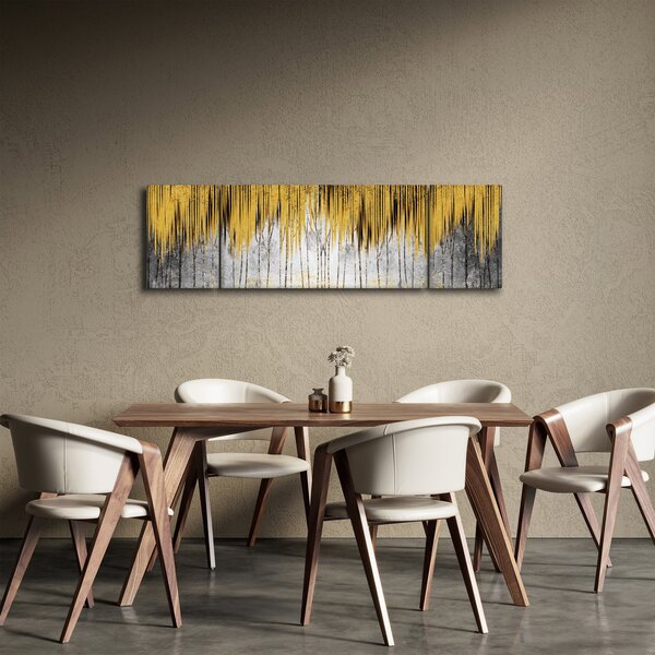 Obraz - Zlaté čáry (170x50 cm)
