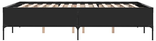 Rám postele černý 120 x 200 cm kompozitní dřevo a kov 3279802