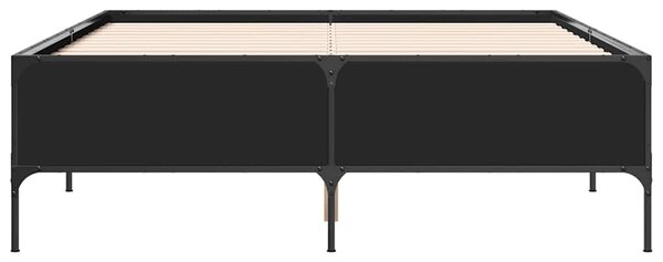 Rám postele černý 120 x 200 cm kompozitní dřevo a kov 3279802