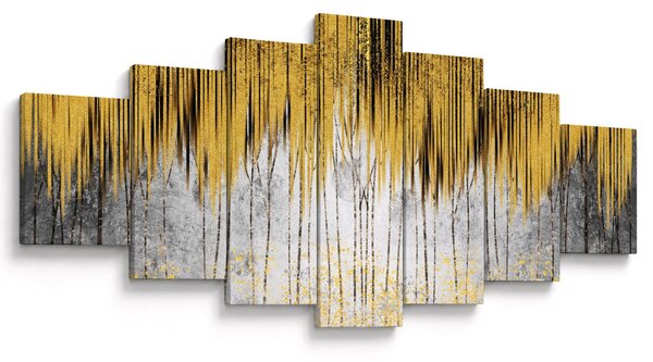Obraz - Zlaté čáry (210x100 cm)