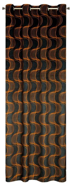 ZATEMŇOVACÍ ZÁVĚS NA KROUŽCÍCH POLA 140X250 CM VZOROVANÁ
