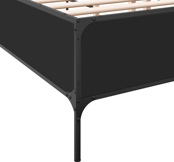 Rám postele černý 120 x 200 cm kompozitní dřevo a kov 3279802