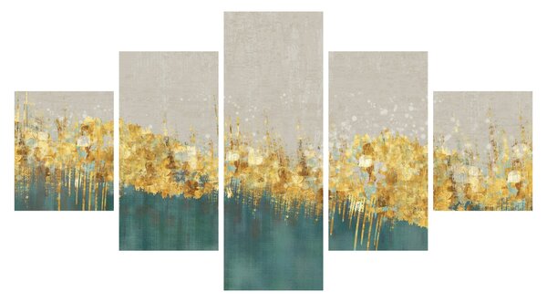 Obraz - Textrura se zlatým dekorem (125x70 cm)