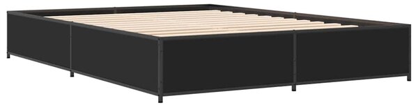 Rám postele černý 120 x 190 cm kompozitní dřevo a kov 3279862