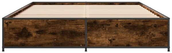 Rám postele kouřový dub 120 x 190 cm kompozitní dřevo a kov 3279864