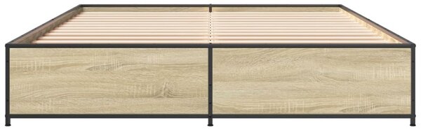 Rám postele dub sonoma 120 x 190 cm kompozitní dřevo a kov 3279863
