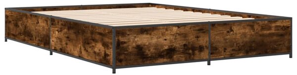 Rám postele kouřový dub 120 x 190 cm kompozitní dřevo a kov 3279864
