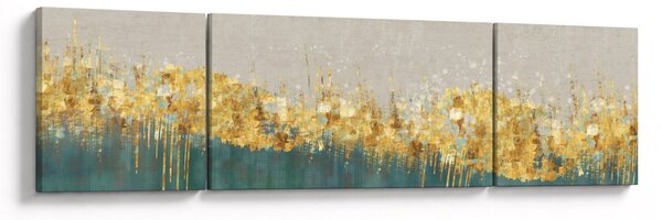 Obraz - Textrura se zlatým dekorem (170x50 cm)