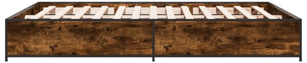 Rám postele kouřový dub 120 x 190 cm kompozitní dřevo a kov 3279864