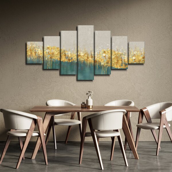 Obraz - Textrura se zlatým dekorem (210x100 cm)