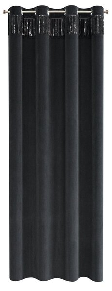 ZATEMŇOVACÍ ZÁVĚS NA KROUŽCÍCH JASPER 140X250 CM ČERNÁ