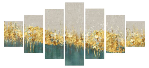 Obraz - Textrura se zlatým dekorem (210x100 cm)