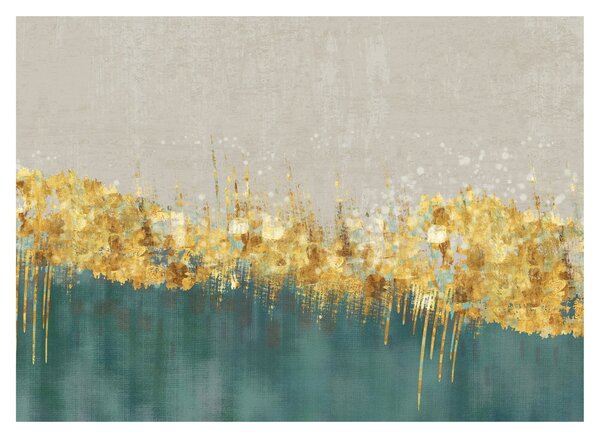 Obraz - Textrura se zlatým dekorem (70x50 cm)