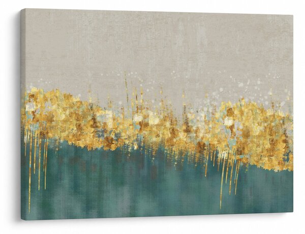 Obraz - Textrura se zlatým dekorem (70x50 cm)