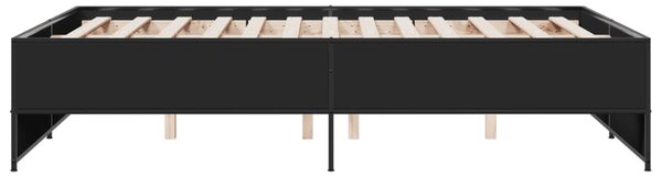 Rám postele černý 120 x 200 cm kompozitní dřevo a kov 3279892