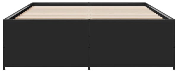 Rám postele černý 120 x 200 cm kompozitní dřevo a kov 3279892