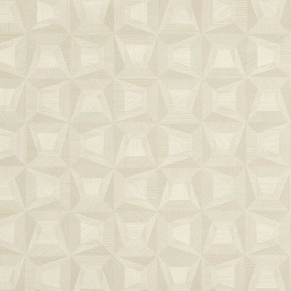 Bílá vliesová geometrická tapeta na zeď s vinylovým povrchem 31902, Textilia, Limonta