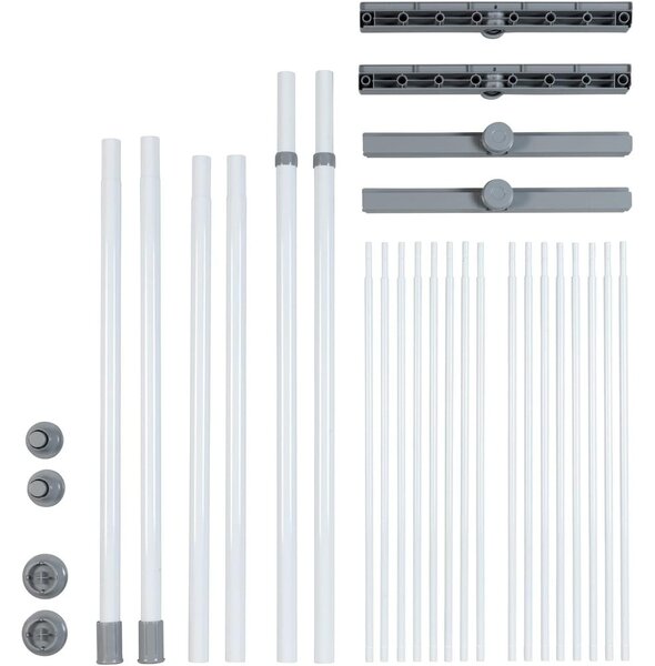 Bílý kovový koupelnový regál 120x300 cm Herkules – Wenko