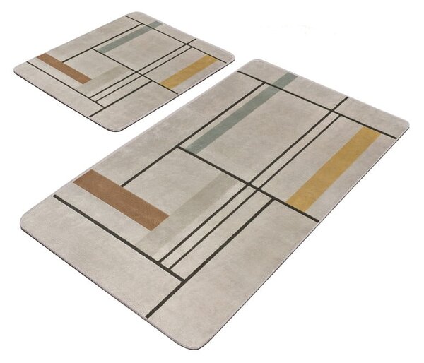 Světle hnědé koupelnové předložky v sadě 2 ks 60x100 cm – Mila Home