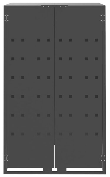 Box na 2 popelnice černý 138 x 79 x 117 cm ocel 3279977