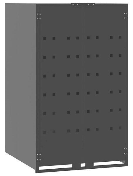Box na 2 popelnice černý 138 x 79 x 117 cm ocel 3279977