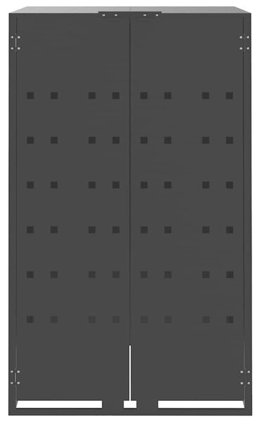 Box na 5 popelnic černý 345 x 79 x 117 cm ocel 3279980
