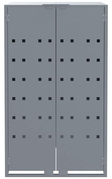 Box na 4 popelnice šedý 276 x 79 x 117 cm ocel 3279989