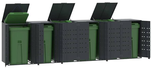 Box na 6 popelnic popelnic 414 x 79 x 117 cm ocel 3279986