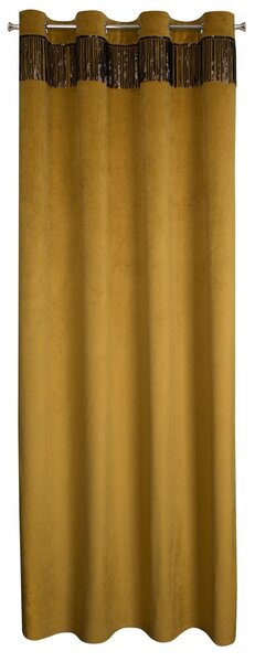 ZATEMŇOVACÍ ZÁVĚS NA KROUŽCÍCH JASPIS 140X250 CM ZLATÁ
