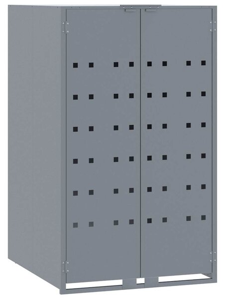 Box na 2 popelnice šedý 138 x 79 x 117 cm ocel 3279987