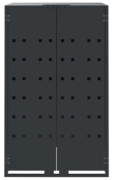 Box na 4 popelnice antracitový 276 x 79 x 117 cm ocel 3279984